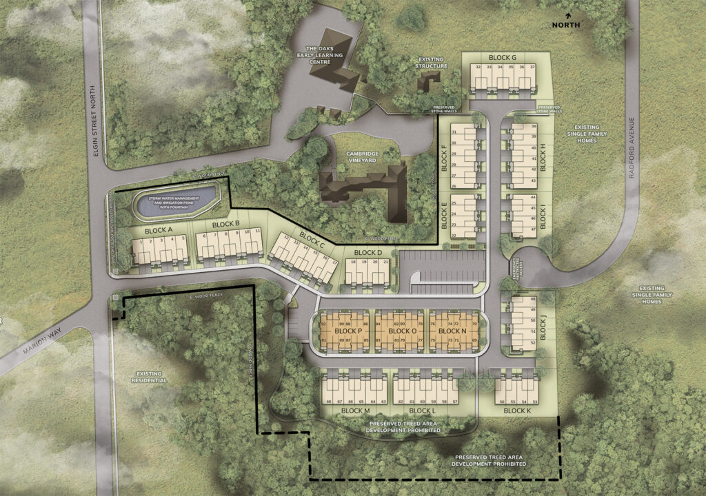 The Vineyards site map